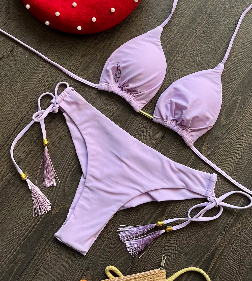 Solid Triangle Bikini