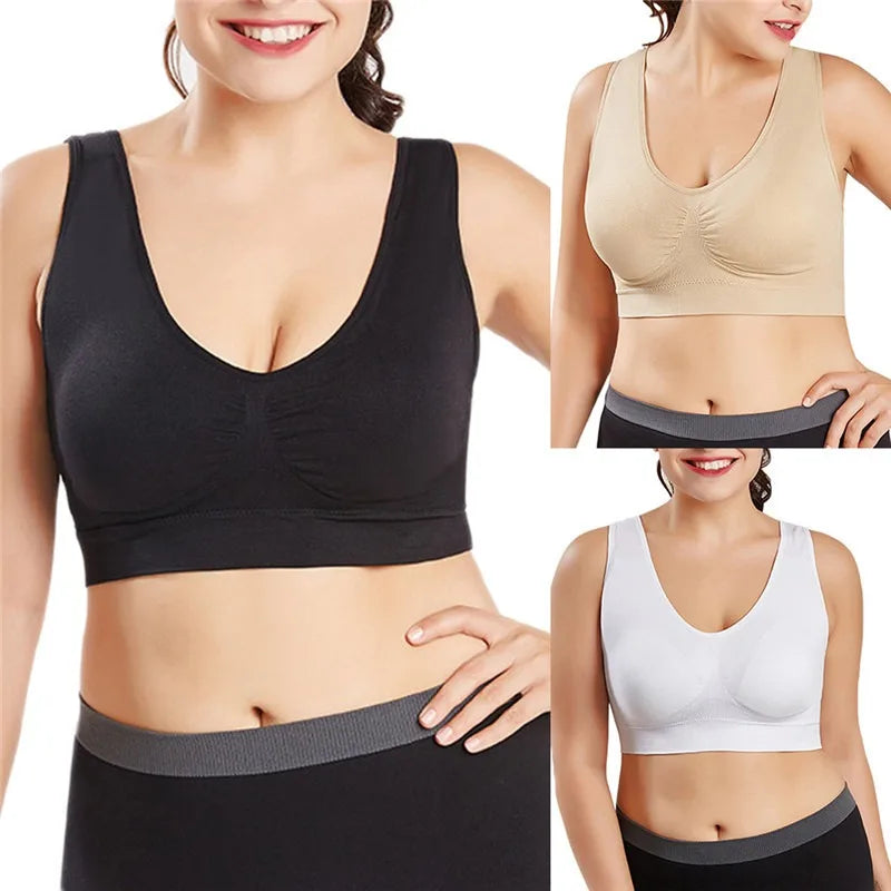 Women's Scoop Neck Wide Strap Sports Bra