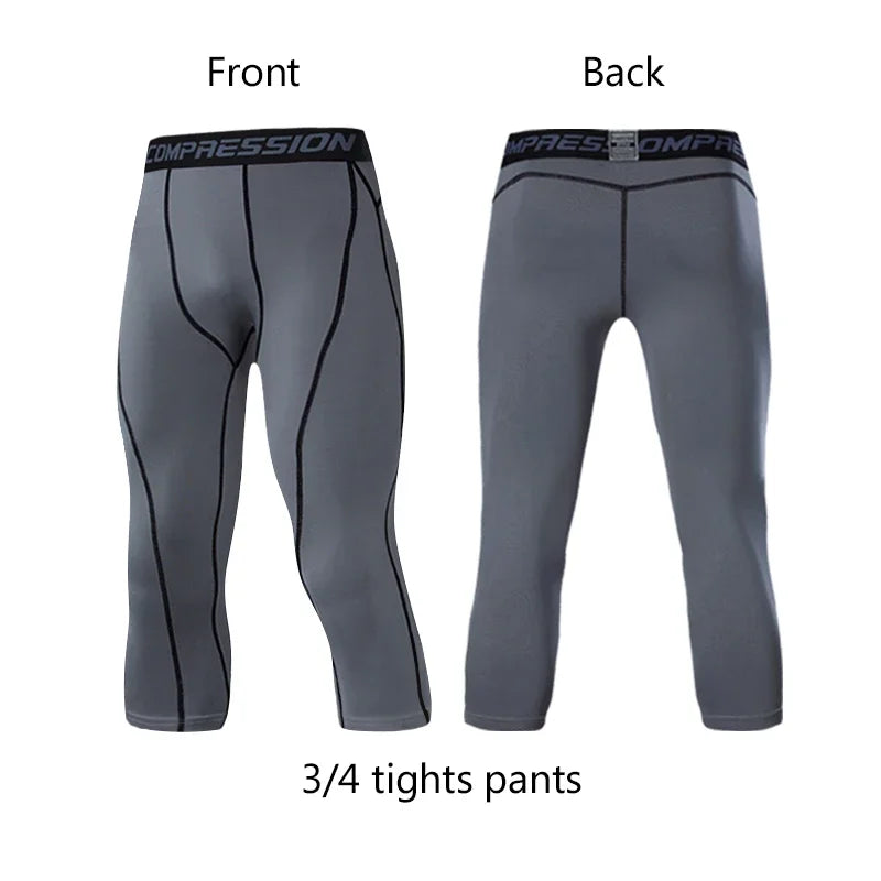 Men's Fitted Training Leggings for Gym and Running