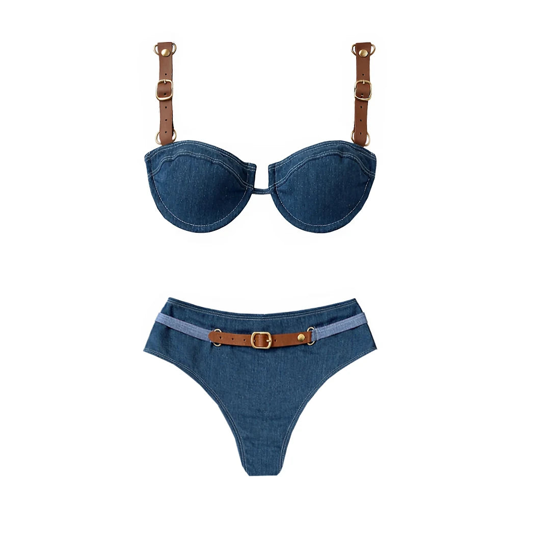 Printed Thong Bikini