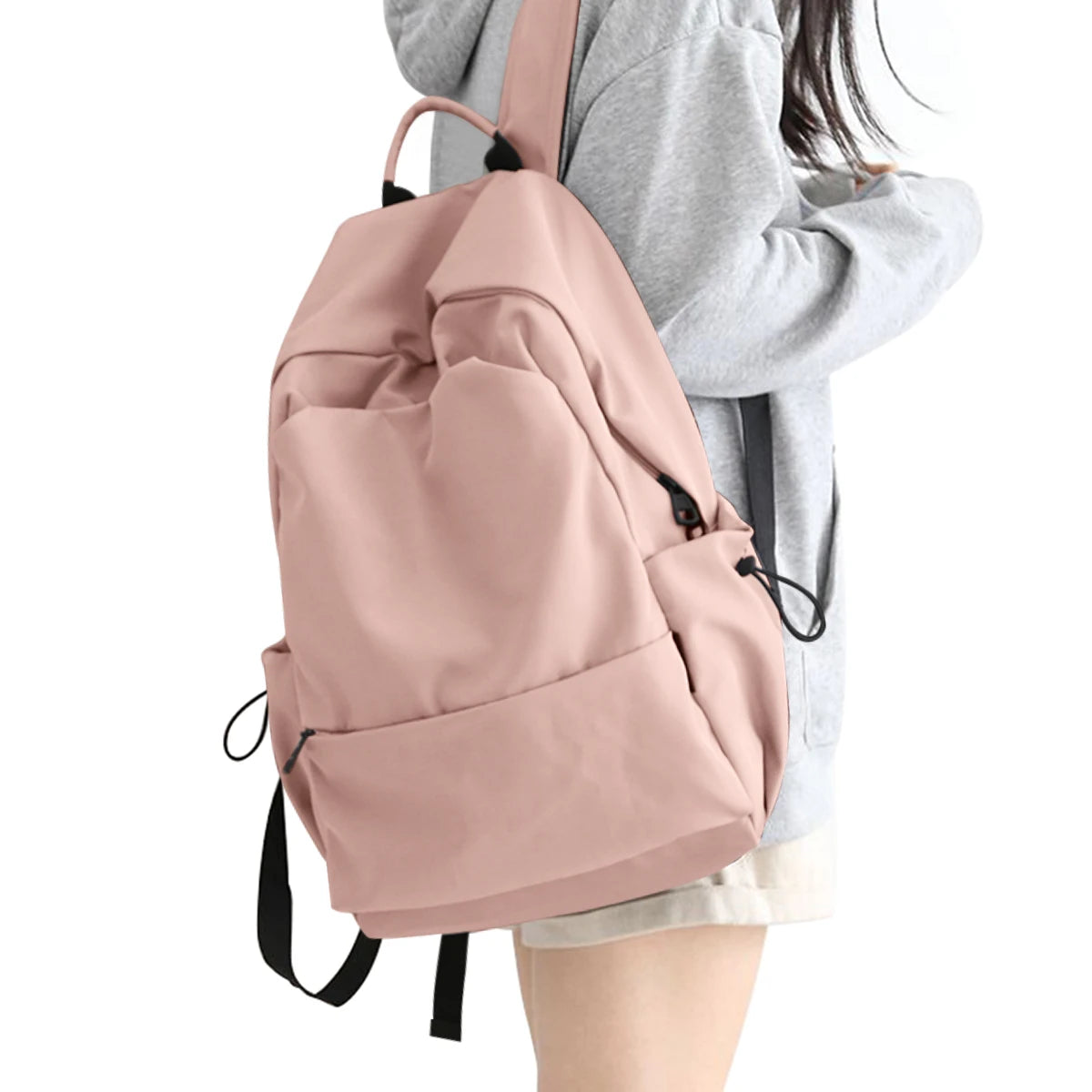 Casual Student Backpack with Front Pocket for Campus and Daily Carry