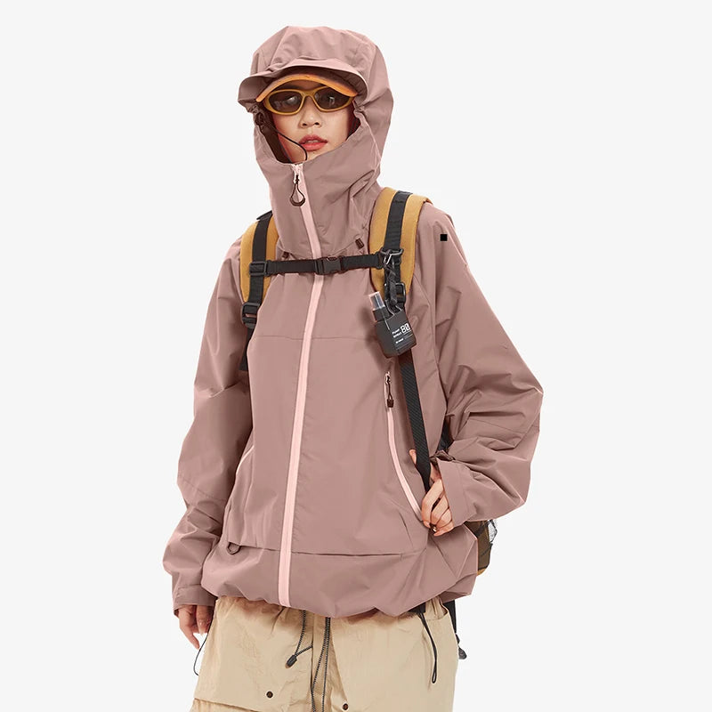 Unisex Waterproof Windproof Hiking Jacket for Outdoor Activities