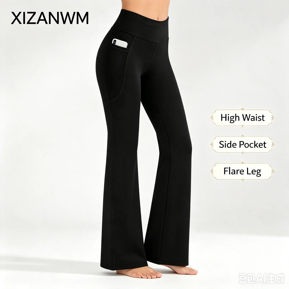 Women’s Flared Yoga Leggings with Pockets
