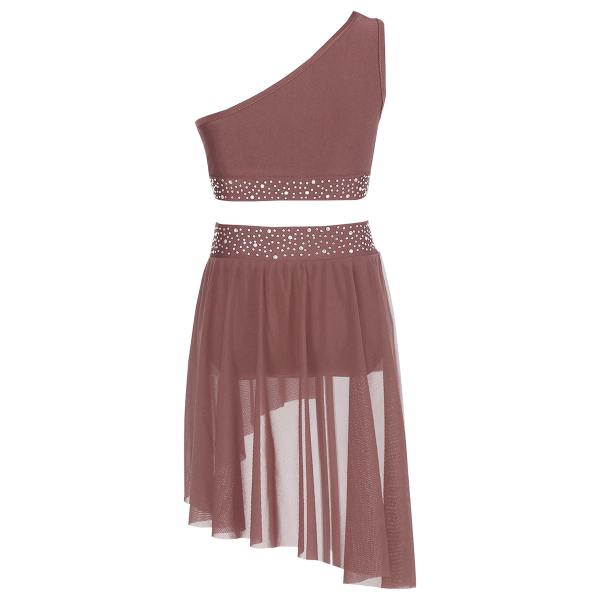 Girls' Lyrical Dance Costume Styles with Rhinestones and Skirted Outfit Options