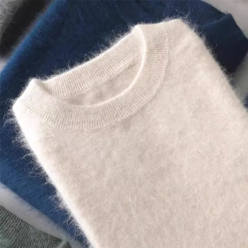 Men's Plain Long Sleeve Knit Sweater