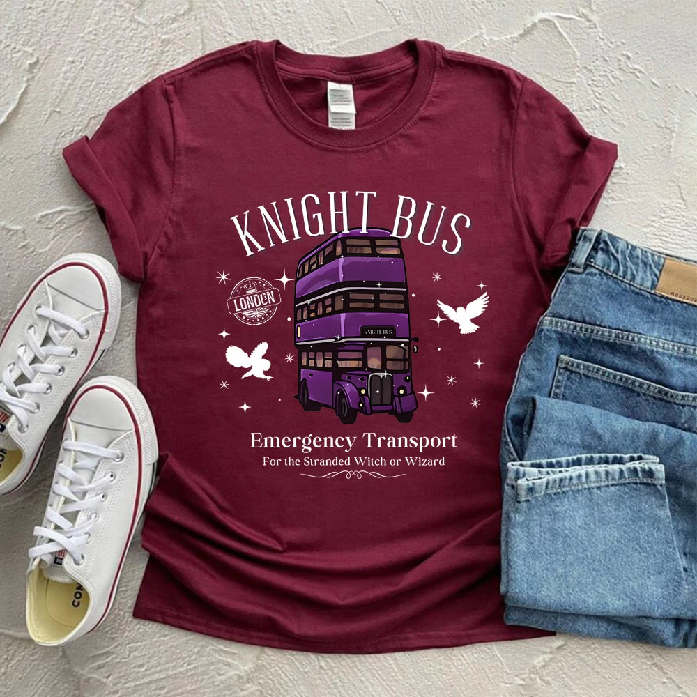Knight Bus Graphic Crewneck T-Shirt