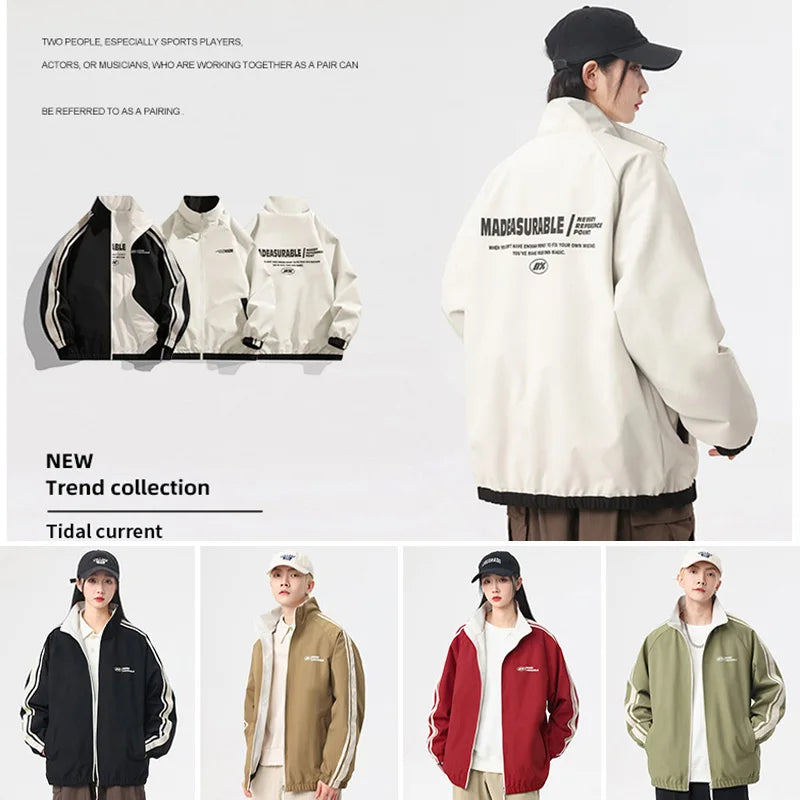 Reversible Contrast Stripe Jacket