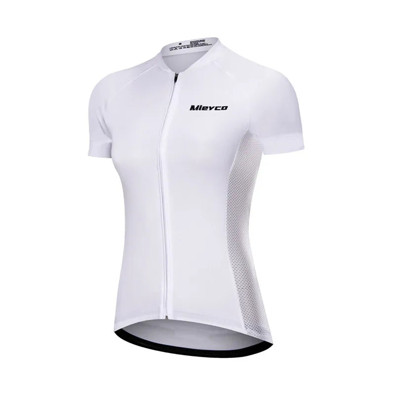 Women Cycling Jersey Summer MTB Bike Shirt Lightweight Breathable Reflective Cycling Top