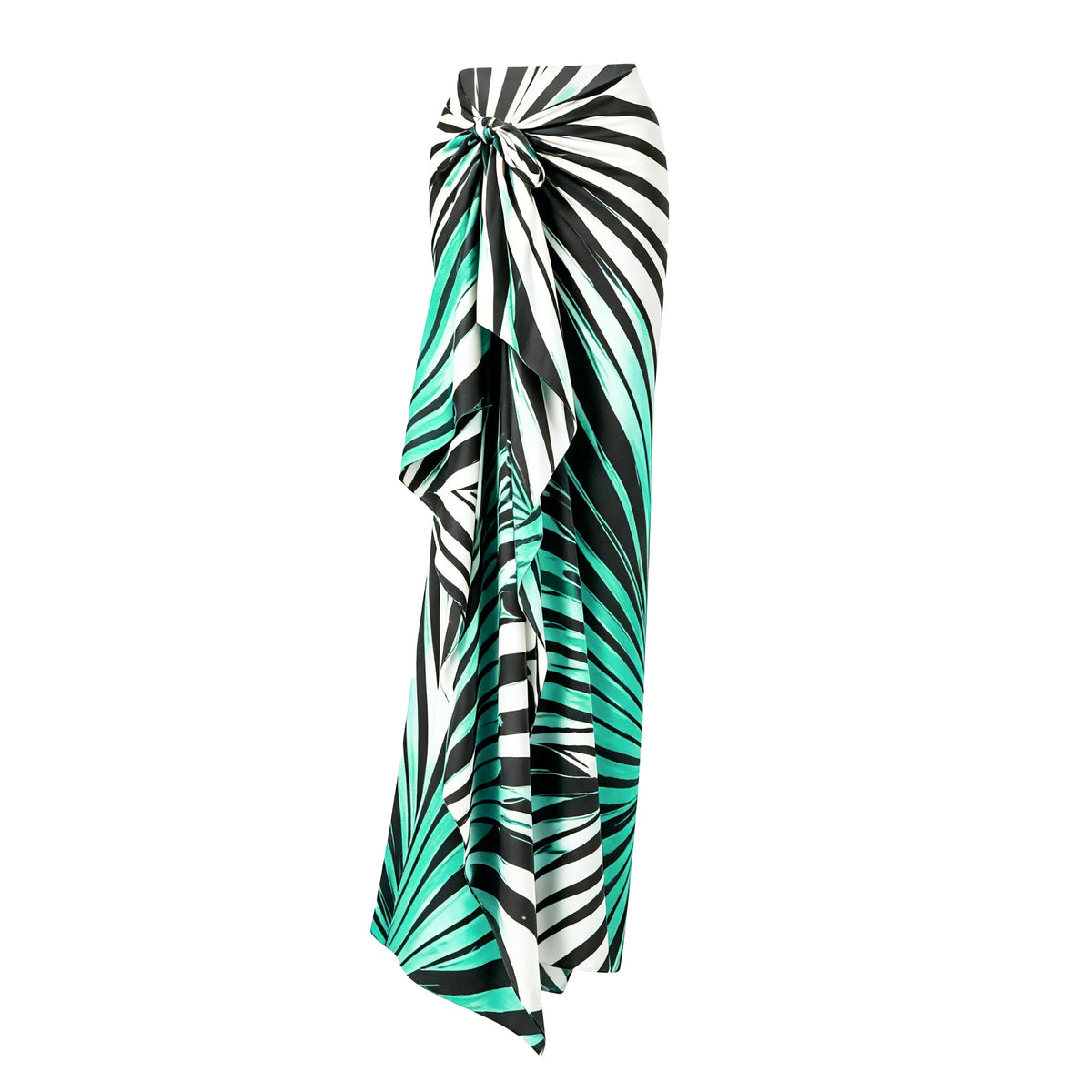Printed Long Sleeve Swimsuit with Long Skirt