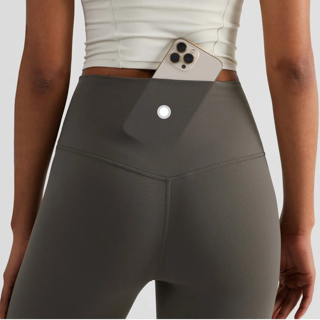 Women's Back Pocket Capri Leggings For Workout Outfits