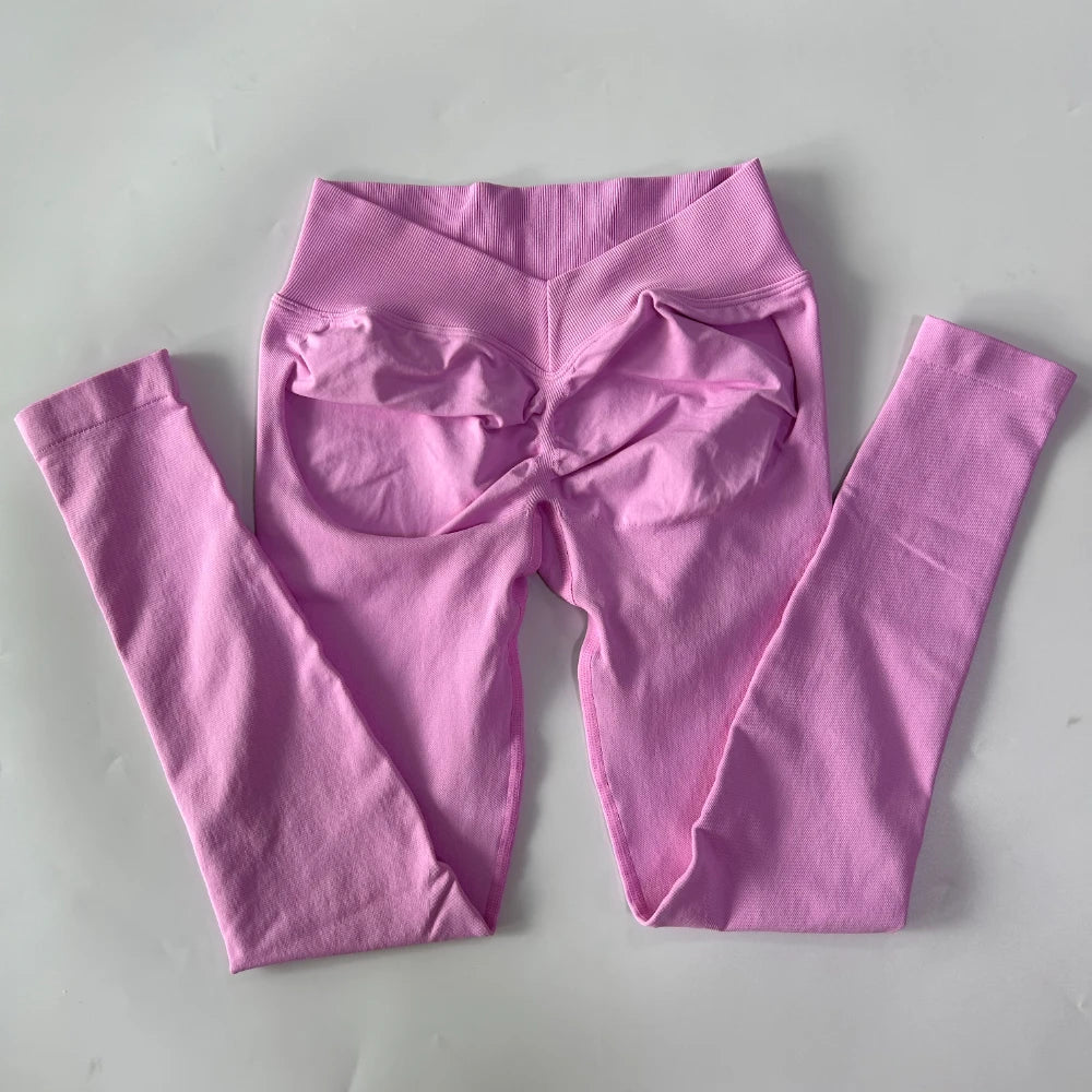 Women's Scrunch V Back Full Length Leggings For Workout Outfits