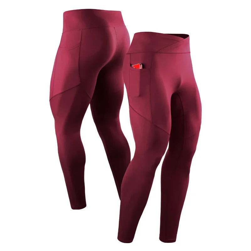 Men's Pocket Training Leggings for Gym and Running