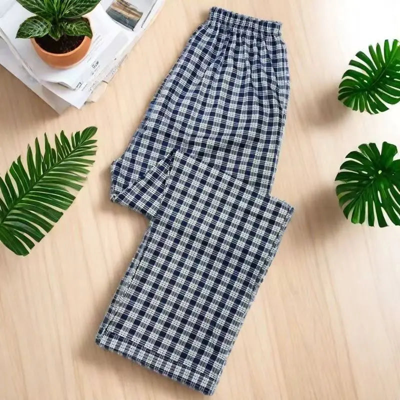 Men's Patterned Elastic Waist Straight Leg Pajama Pants