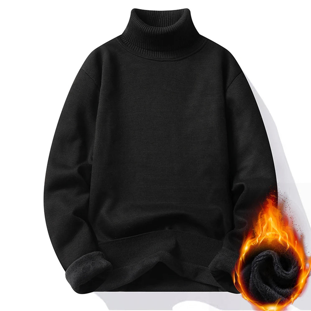 Men's Turtleneck Long Sleeve Knit Sweater