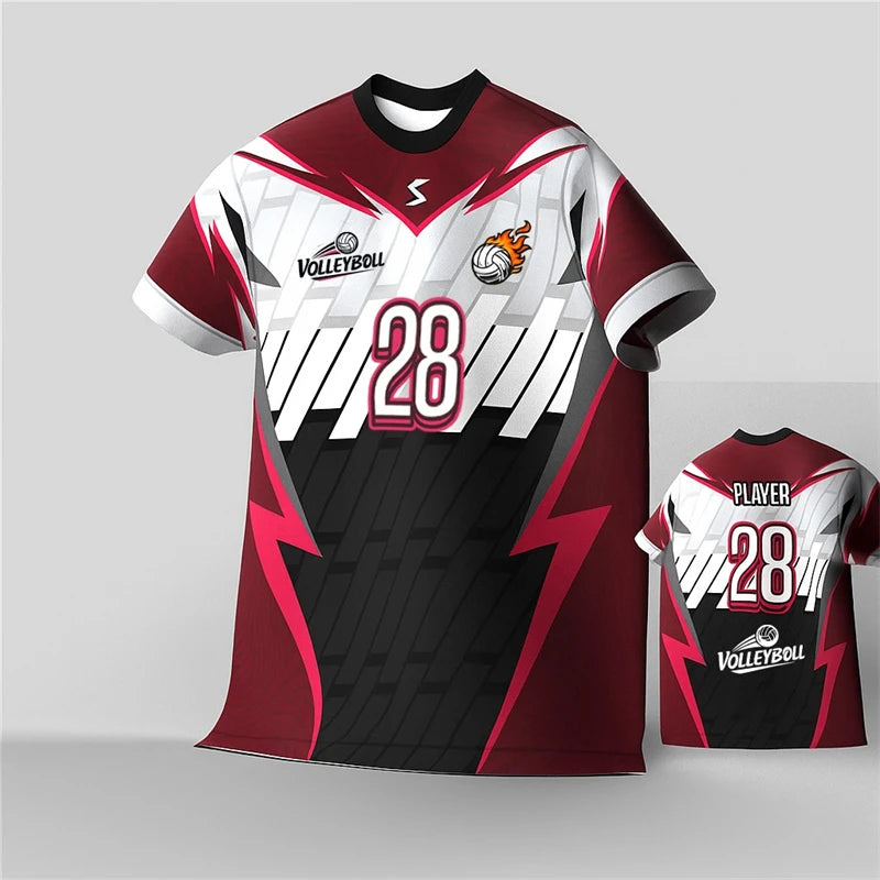Anime Number Volleyball Short Sleeve Jersey For Sports Outfits