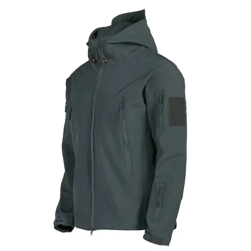 Men's Hooded Zip Front Pocket Jacket