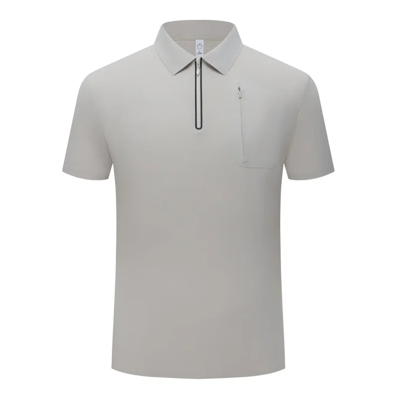 Golf Wear Lightweight Stretch Polo Shirt Running Lapel T-Shirt