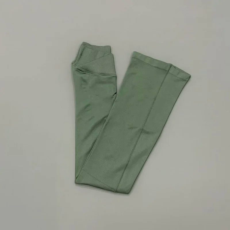 Women's Scrunch Flared Leggings For Workout Outfits And Layering