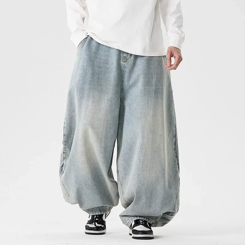 Men's Wide Leg Denim Jeans for Casual Everyday Wear