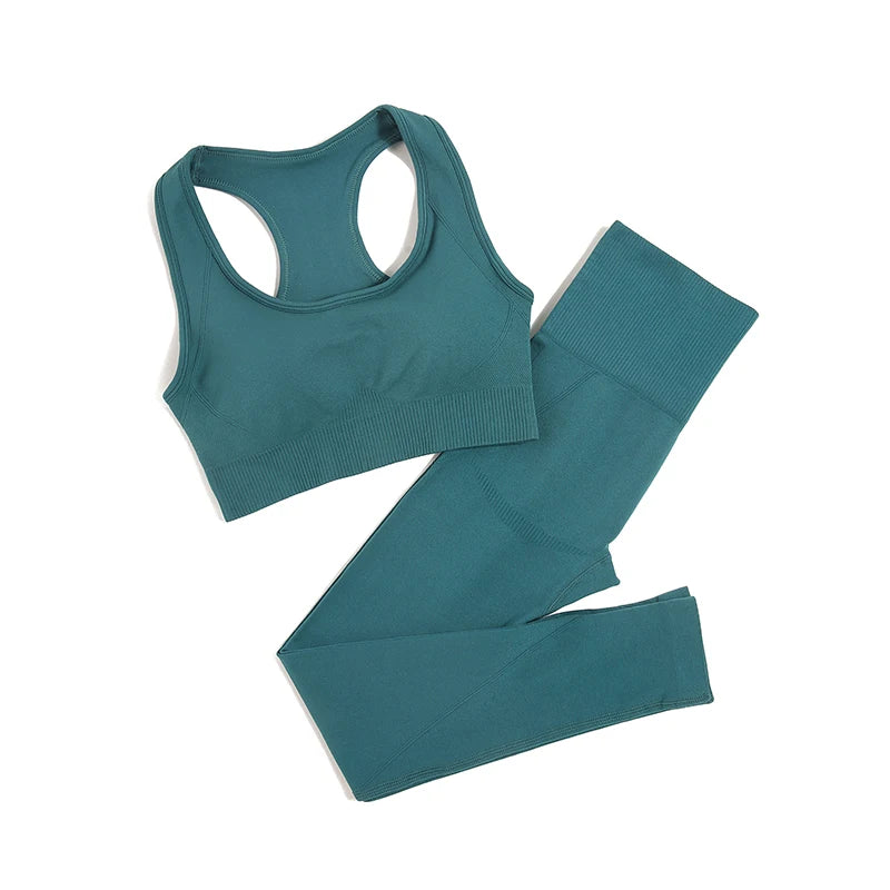 Women's Variable Sleeve Top And Bottoms Yoga Set