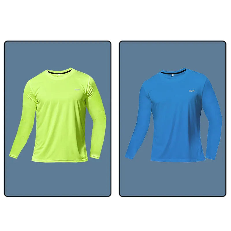 Men's Raglan Long Sleeve Crew Neck T-shirt For Workout Outfits