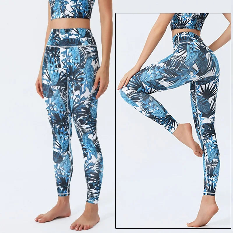 Women's Printed High-Waist Workout Leggings