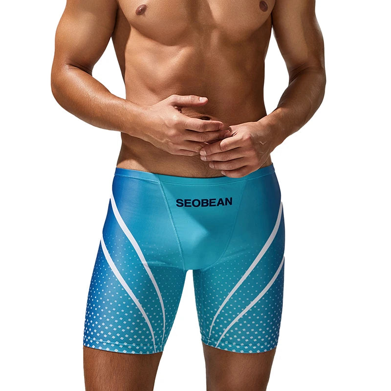 Men's Swimsuit Bottoms in Low-Rise Swim Boxer Style for Beach and Pool Wear