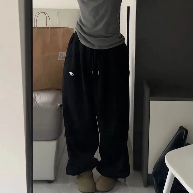 Full Length Wide Leg Casual Cargo Pants with Pockets