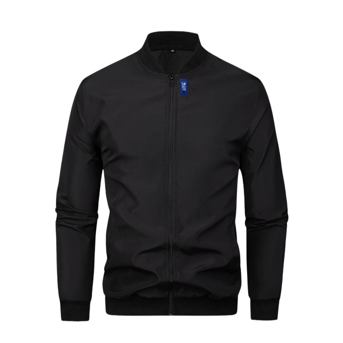 Men's Short Baseball-Collar Zip-Front Jacket
