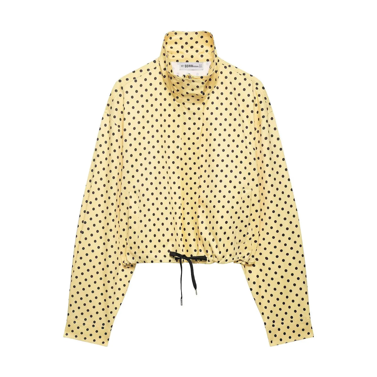 Women's Polka-Dot High-Neck Zip-Front Jacket