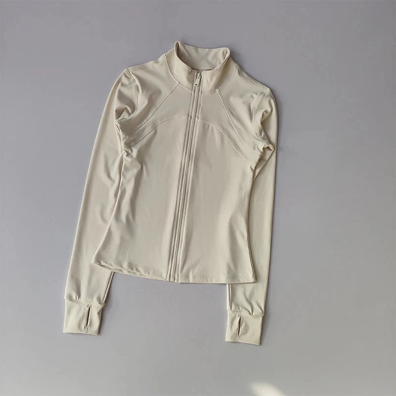 Women's Zip-Front Long Sleeve Yoga Jacket