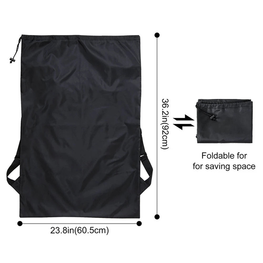 Drawstring Laundry Backpack for Travel and Dorm Clothing Storage Needs