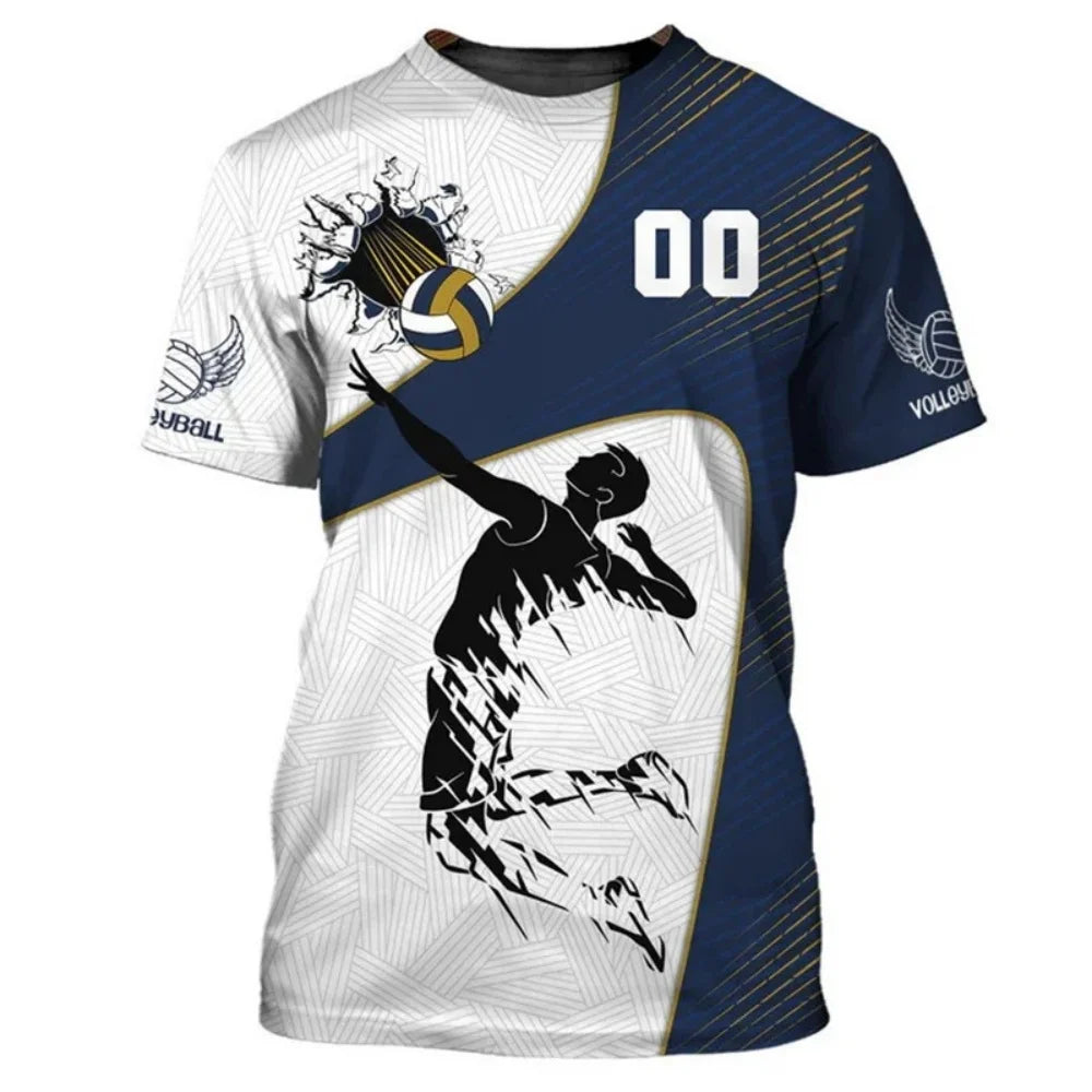 Volleyball Graphic Short Sleeve T-shirt For Sports Outfits