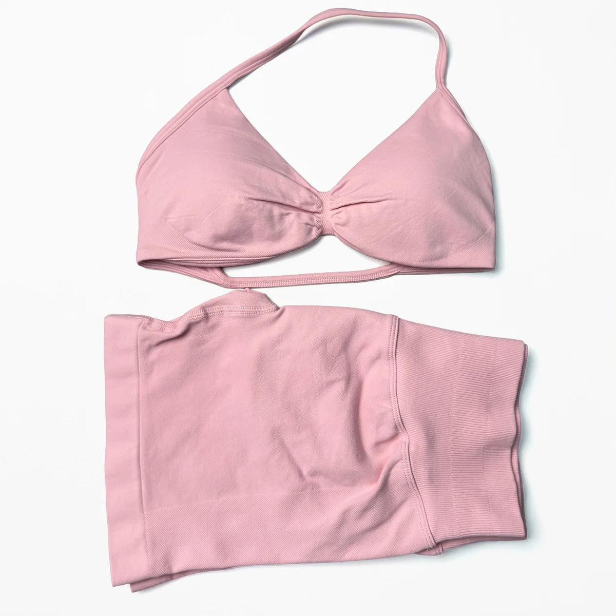 Women's Halter Bra And Shorts Yoga Set For Workout Outfits