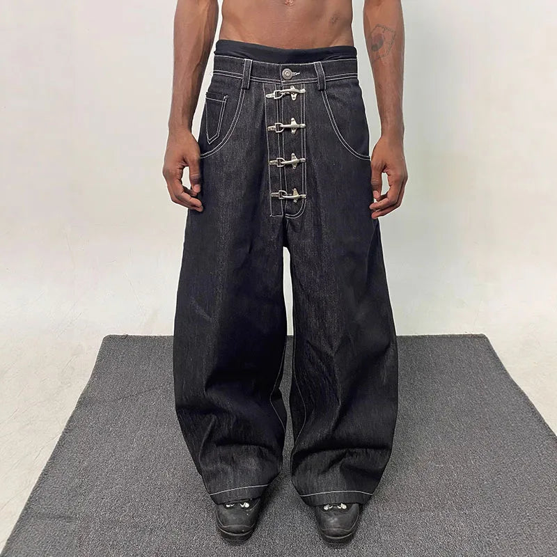 Men's Wide Leg Denim Jeans for Casual Everyday Wear