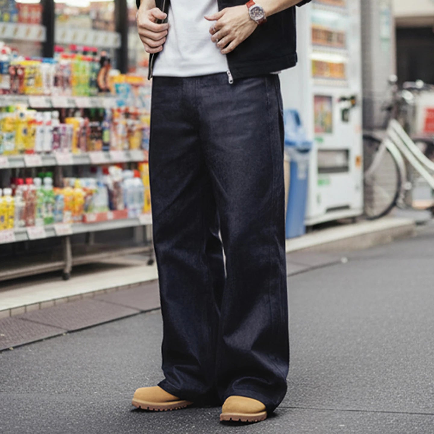 Men's Wide Leg Denim Jeans for Casual Everyday Wear