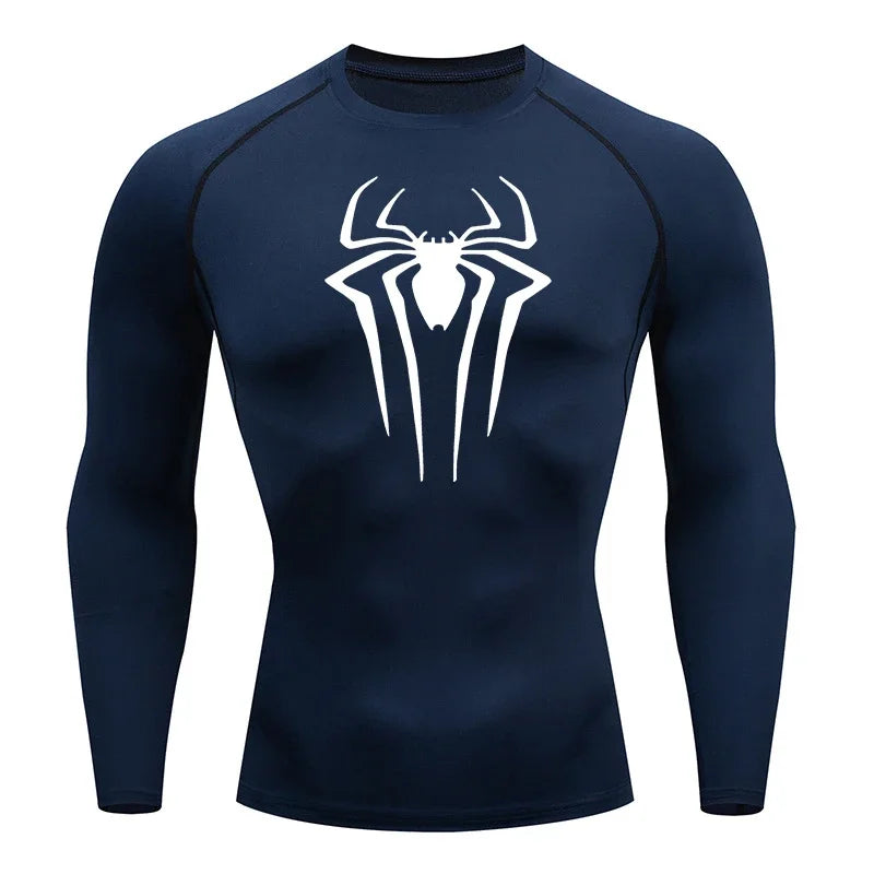 Fitted Crew Neck Long Sleeve Compression T Shirt