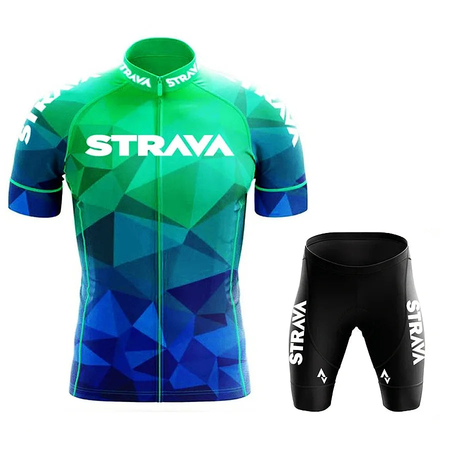 Men's Graphic Cycling Jersey and Shorts with Outfit Set Options