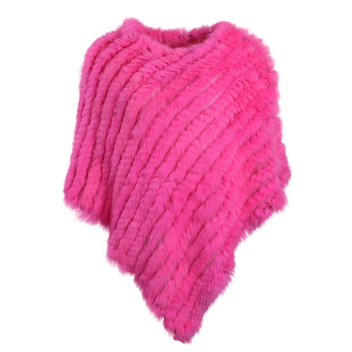 Textured Pointed Hem Poncho for Layering over Outfits