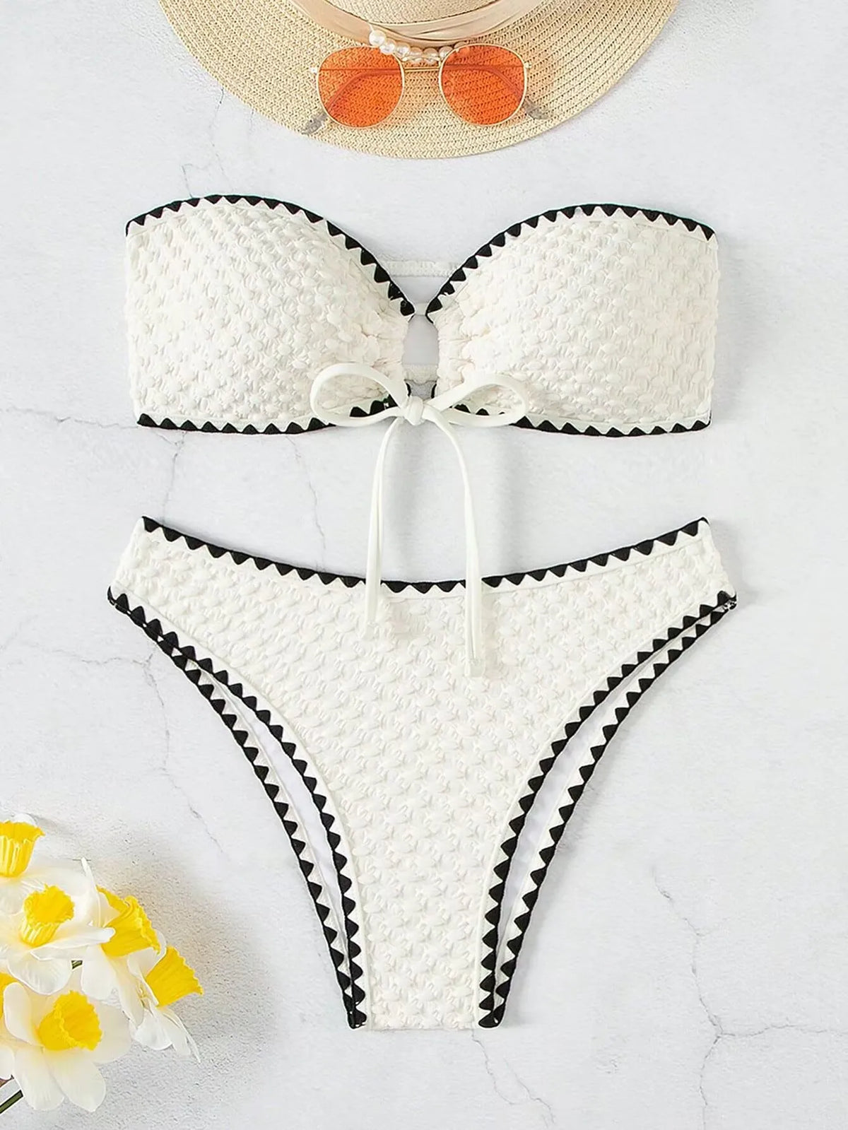 White Bandeau Bikini