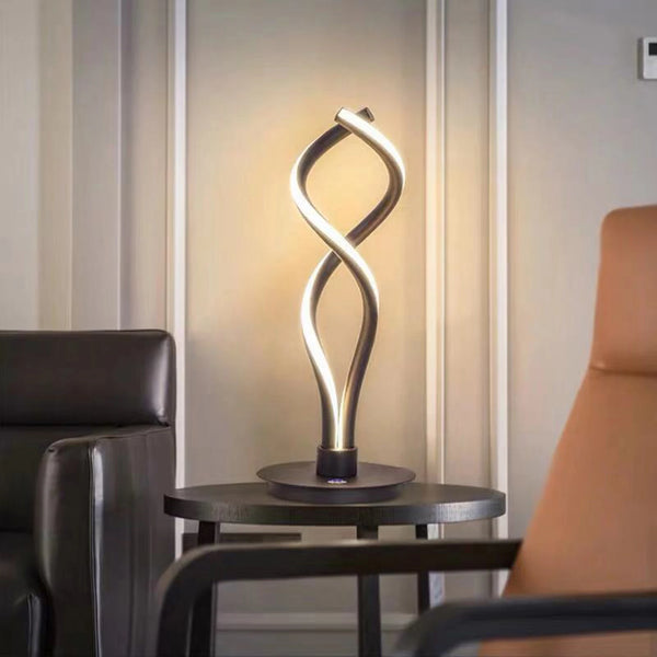 Spiral Table Lamp Modern Minimalist Led Room Bedside Lamp Creative Art Study Living Room Reading Lighting Minimalist Table Lamp
