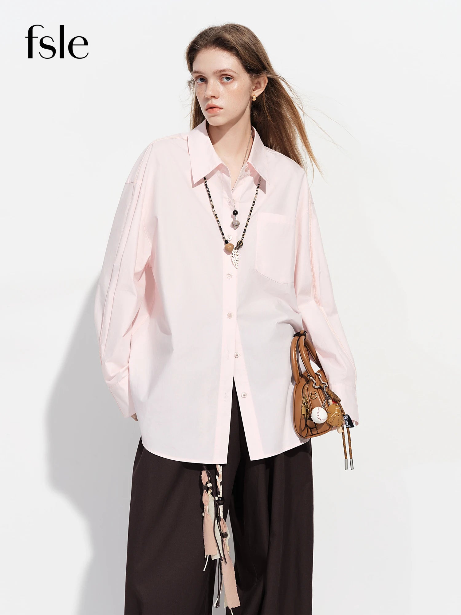 Women's Oversized Dropped Shoulder Button Front Shirt