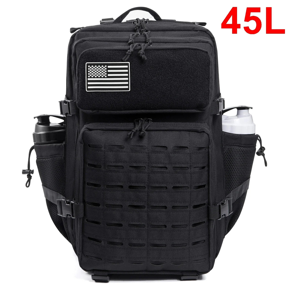Tactical Backpack with Front Webbing and Separate Size-Labelled Colour Options