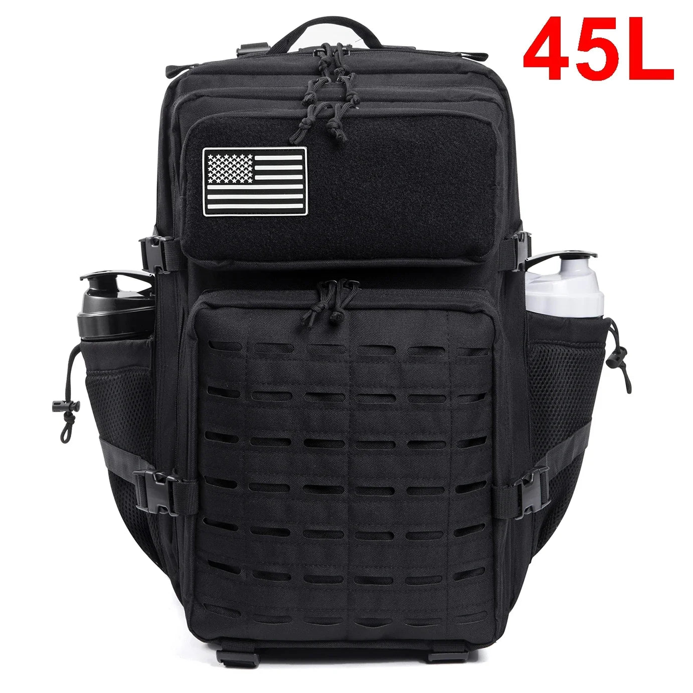 Tactical Backpack with Front Webbing and Separate Size-Labelled Colour Options
