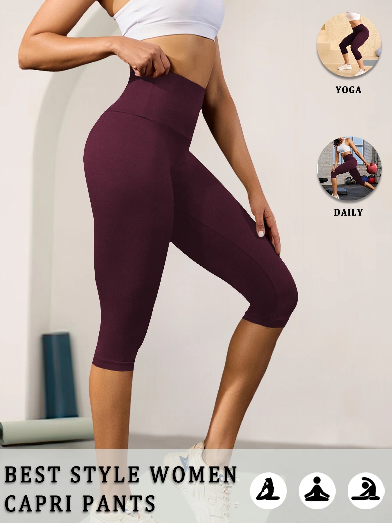 Women's Capri Leggings For Workout Outfits And Layering