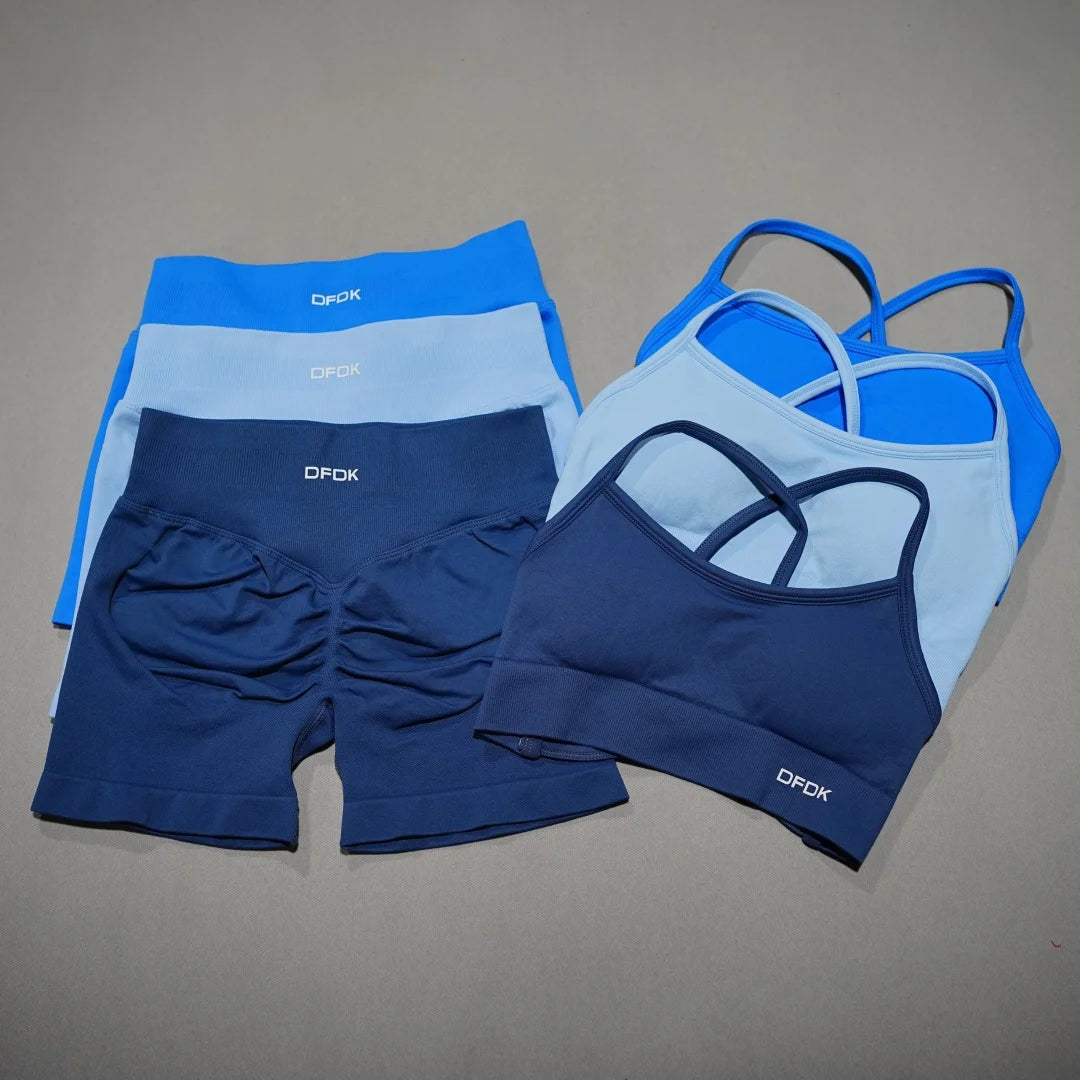 Women's Bra And Shorts Or Leggings Yoga Set