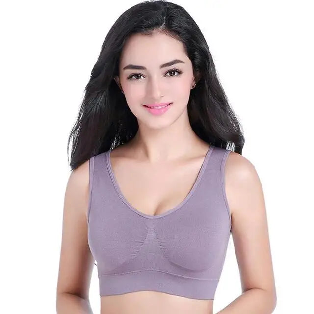 Women's Wide Strap Scoop Neck Sports Bra