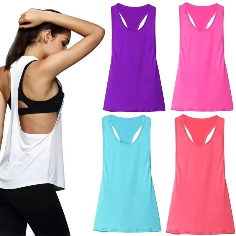 Women's Loose Racerback Sleeveless Sports Tank Top For Workout Outfits
