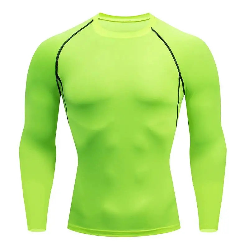 Fitted Crew Neck Long Sleeve Compression T Shirt
