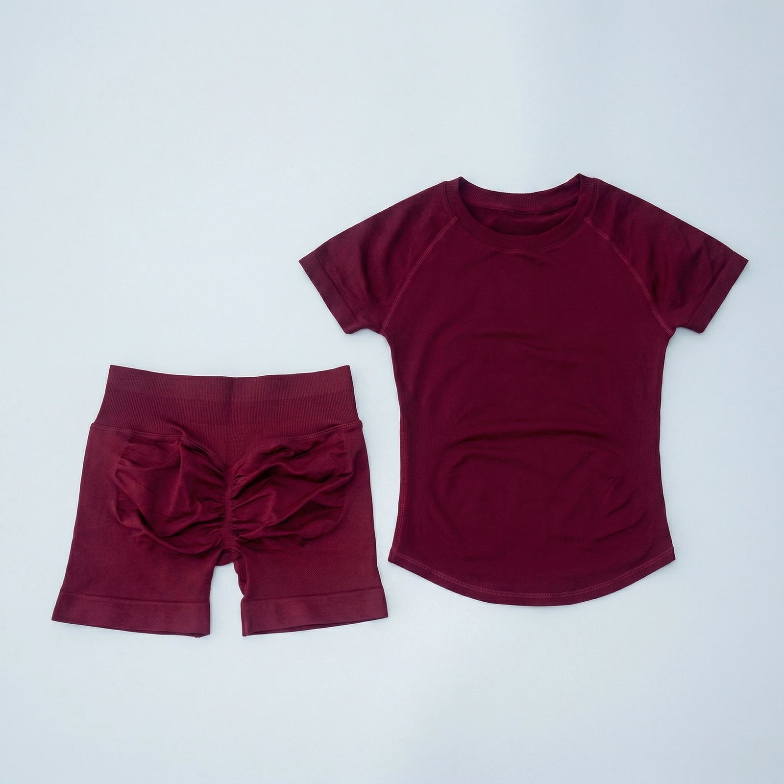 Women's Tee And Shorts Yoga Set For Workout Outfits